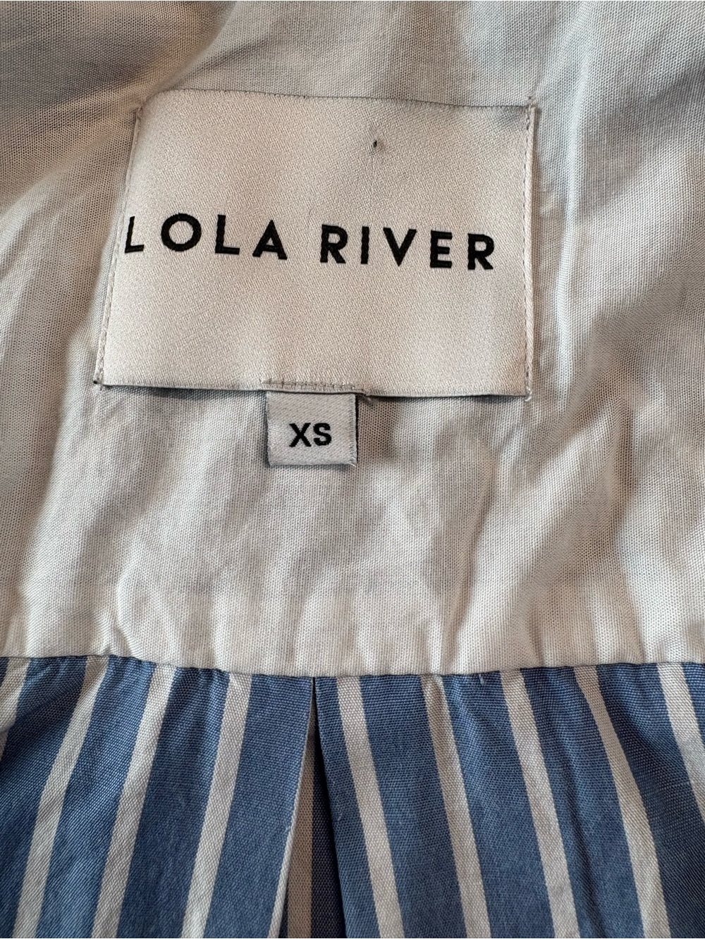 Blue & White Striped Button-Down Shirt for Women - Picture 5 of 6